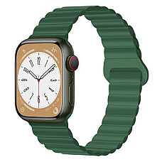 Ремінець до смарт-годинника Drobak Silicone Magnetic Link для Apple Watch All Series 38/40/41mm Army Green (898919)