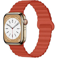 Ремінець до смарт-годинника Drobak Silicone Magnetic Link для Apple Watch All Series 38/40/41mm Orange red (898918)