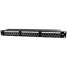 Патч-панель 19" 24xRJ-45 FTP cat.6, 1U, тип 110 Cablexpert (NPP-C624-002)