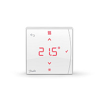 Терморегулятор Danfoss Icon2 RT, Display, +5...35 °C, програмований, бездротовий, накладний, 3В, білий (088U2121) (1584605)