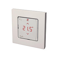 Терморегулятор Danfoss Icon2 RT, Display, +5...35 °C, програмований, дротовий, накладний, 24В, білий