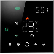 Програмований термостат TUYA Wi-Fi, чорний (1599461)