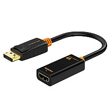 Адаптер Сabletime DisplayPort - HDMI (M/F), 0.2 м, Black (CP21B)