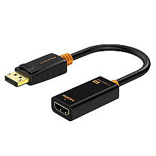 Адаптер Сabletime DisplayPort - HDMI (M/F), 0.2 м, Black (CP21B)
