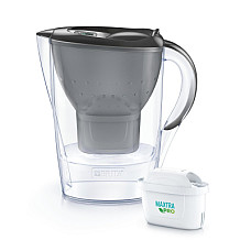 Фільтр-глечик Brita Marella Memo MXPro 2.4л (1.4л води) з фільтр-картриджем 3шт, графіт (1052796)