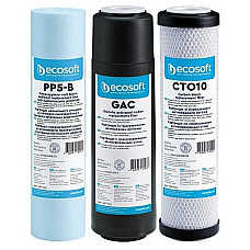 Картридж для фільтра глечика Ecosoft Комплект картриджів Ecosoft 1-2-3 покращений (2 вугільних ка (C (1779521)