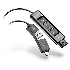 Адаптер Poly DA85 USB-A/C - QD (M/M), Black (786C7AA)