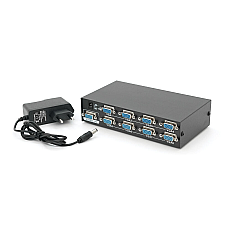 Активний спліттер VGA сигналу KV-FJ2508S 150MHz 8 Port, DC5V / 2A (1578675)