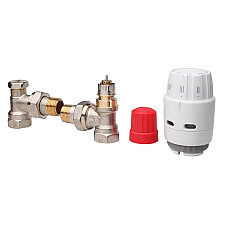 Комплект термостатичний Danfoss RAS-C2 + RA-N + RLV-S, H-подібний, нижнє підкл, RA, 1/2", кутовий