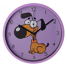 Настінний годинник Optima Little Dog пластиковий, фіолетовий (O52105)