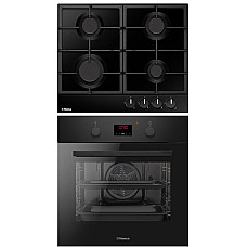 Комплект Hansa (духовка електрична + емальована газова поверхня), чорний (FCGS68326)