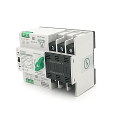Автомат введення резерву (АВР) триполюсний HDQ3-125E/3P 400V/125A на DIN-рейку для генераторів