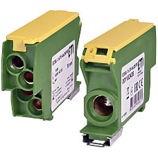 Блок розподільчий ETI, EDBJ-1x70-4x25/PE (192A, 1000V AC/1500V DC, IN: 1x70, OUT: 4x25, жовт.-зел.) (1102436) (1830978)