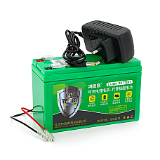 Акумуляторна батарея літієва 12 V 14A з елементами Li-ion 18650 (150X65X94) вага 0966 кг + зарядний пристрій 126V 2A