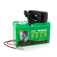 Акумуляторна батарея літієва 12 V 16A з елементами Li-ion 18650 (150X65X94) вага 1095 грам + зарядний пристрій 126V 2A