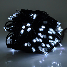 Гірлянди 100LED (ДИОД) White 10 метрів чорна ізоляція (вулична) BOX (1786023)