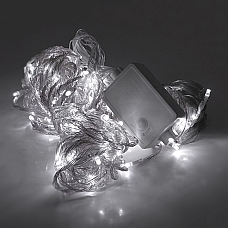 Гірлянди 330LED Водоспад (White) 8 режимів 3*2метри прозора ізоляція BOX (1786031)
