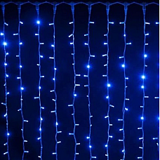 Гірлянда 560LED (Водоспад) Blue 8 режимів 3 * 3метра прозора ізоляція BOX (1794839)