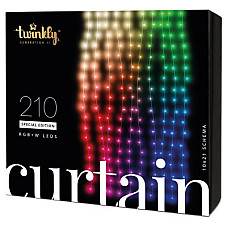 Гірлянда Twinkly Smart LED Curtain,Wall RGBW 210, BT+WiFi, Gen II, IP44 кабел (TWW210SPP-TEU)