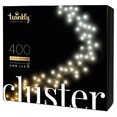 Гірлянда Twinkly Smart LED Cluster AWW, 400, BT+WiFi, Gen II, IP44 кабель чо (TWC400GOP-BEU)