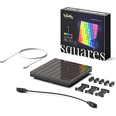 Гірлянда Twinkly Smart LED Squares 1 Starter Panel, RGB LED, USB-C, Black 16х16см (TWQ064STW-01-BUSB