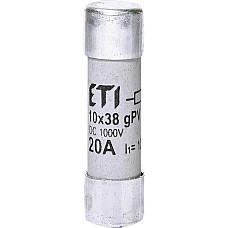 Запобіжник ETI CH 10х38 gPV 20A 1000V UL (10kA) (2625108)