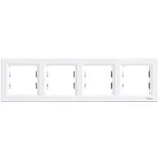 Рамка 4-місна горизонтальна біла (Schneider Electric ASFORA EPH5800421) (1626480)