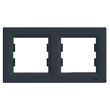 Рамка 2 поста антрацит горизонтальна (Schneider Electric EPH5800271 Asfora) (1626484)