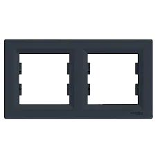 Рамка 2 поста антрацит горизонтальна (Schneider Electric EPH5800271 Asfora) (1626484)