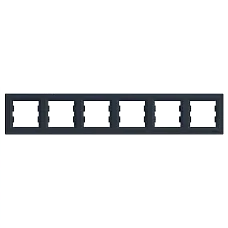 Рамка 6 постів антрацит горизонтальна (Schneider Electric EPH5800671 Asfora) (1626487)