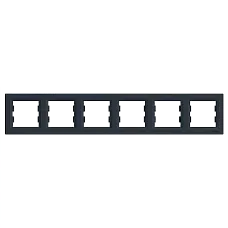 Рамка 6 постів антрацит горизонтальна (Schneider Electric EPH5800671 Asfora) (1626487)