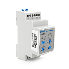 Реле контролю фаз CHINT NJYB3-11 AC220V 1-2F4P Захист U+(105~13)*Us/U-(07~095)*UsЗатримка 01~10сЗахист обриву фаз Ue240/415VIe0.75/0.47 1CO+1NO