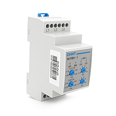 Реле контролю фаз CHINT NJYB3-5 AC380V 3F3P Захист U+(105~13)*Us/U-(07~095)*UsЗатримка 01~10сЗахист обриву/послідовності фаз Ue240/415VIe0.75/0.47 1CO+1NO