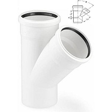 Трійник каналізаційний Rehau Raupiano Plus, 110-90мм, 45°, поліпропілен, білий (100257001) (1674751)
