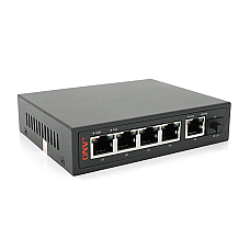 Комутатор 4х портовий PoE Full Gigabit ONV-POE33108PFG, 4xPoe1000Мбіт + 2х1000 Мбіт + 1хSFP 1000Мбіт, до 250м, IEEE802.3af/at, потужність 65Вт (1718005)