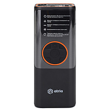 Автомобільний компресор ATRIA 60Вт, 18л/хв, АКБ 3600mAh (MS22C-203A)