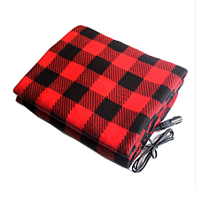 Електропростирадло автомобільне живлення від прикурювача 12V 150х110 см Black-red (1794893)