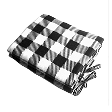 Електропростирадло автомобільне живлення від прикурювача 12V 150х110 см з регулюванням температури Black-white (1794896)