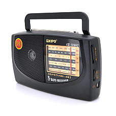 Радіоприймач KIPO KB-308 FM радіо AUX корпус пластмас Black BOX (1847045)