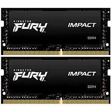 Модуль пам'яті для ноутбука SoDIMM DDR4 64GB (2x32GB) 3200 MHz Fury Impact Kingston Fury (ex.HyperX) (KF432S20IBK2/64)