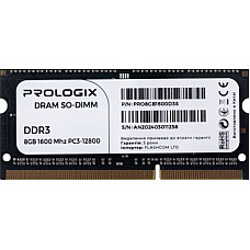 Модуль пам`ятi SO-DIMM DDR3L 8GB/1600 Prologix (PRO8GB1600D3S)
