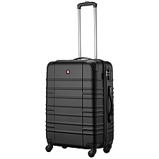 Валіза Wenger, Amplar, середня, пластик, 4 колеса, чорна (653146)