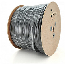 Кабель комбінований Ritar RG690 75 Ом 1,02мм.CU, 64x0.12m CCA, 2x0.5mm2, black, 305м (B305-RG690CU+2