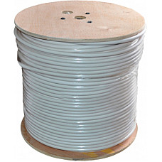 Кабель комбінований YOSO RG59 75 Ом 0,81мм.CCS, 64x0.12m CCA, 2x0.5mm2CU, white, 305м (YS-W305-RG59+