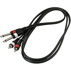 Інсертний кабель RockCable Patch Cable - 2 x RCA to 2 x TS Jack (1.5m) (RCL 20932 D4)