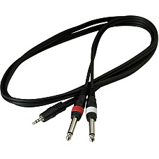 Інсертний кабель RockCable Patch Cable - 2 x TS Jack to TRS MiniJack (1.5m) (RCL 20912 D4)