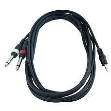 Інсертний кабель RockCable Patch Cable - 2 x TS Jack to TRS MiniJack (1.5m) (RCL 20912 D4)