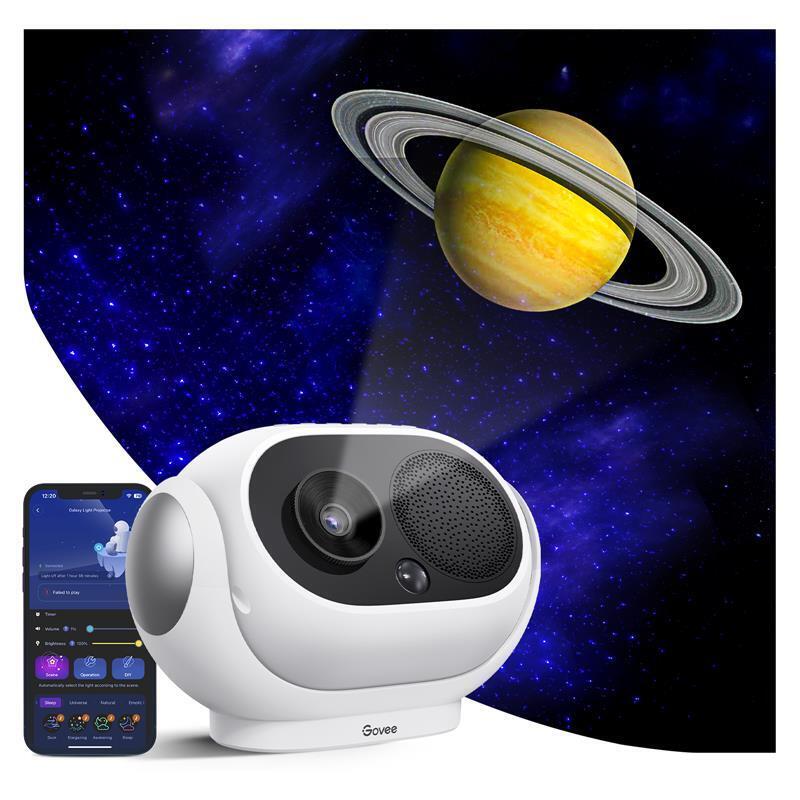 Зірковий проектор Govee H6092 Galaxy Star Projector, RGB, WI-FI/Bluetooth, білий (H6092301) (1758251)