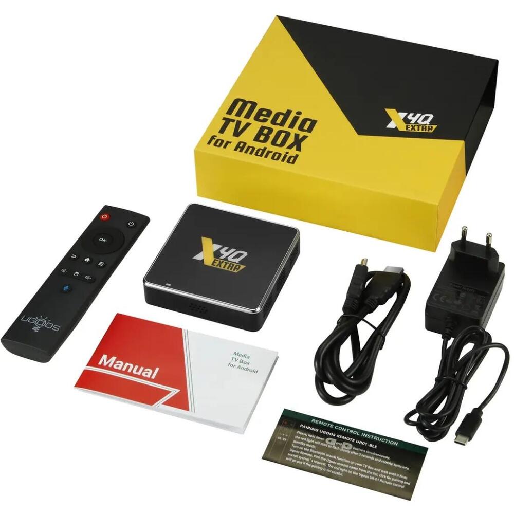 TV Медіаплеєр Ugoos X4Q EXTRA 4/128Gb/Amlogic S905X4/Android 11/WiFi 2.4G+5G/BT 5.1/BT Voice Gyro (X4Q EXTRA) (1788843)