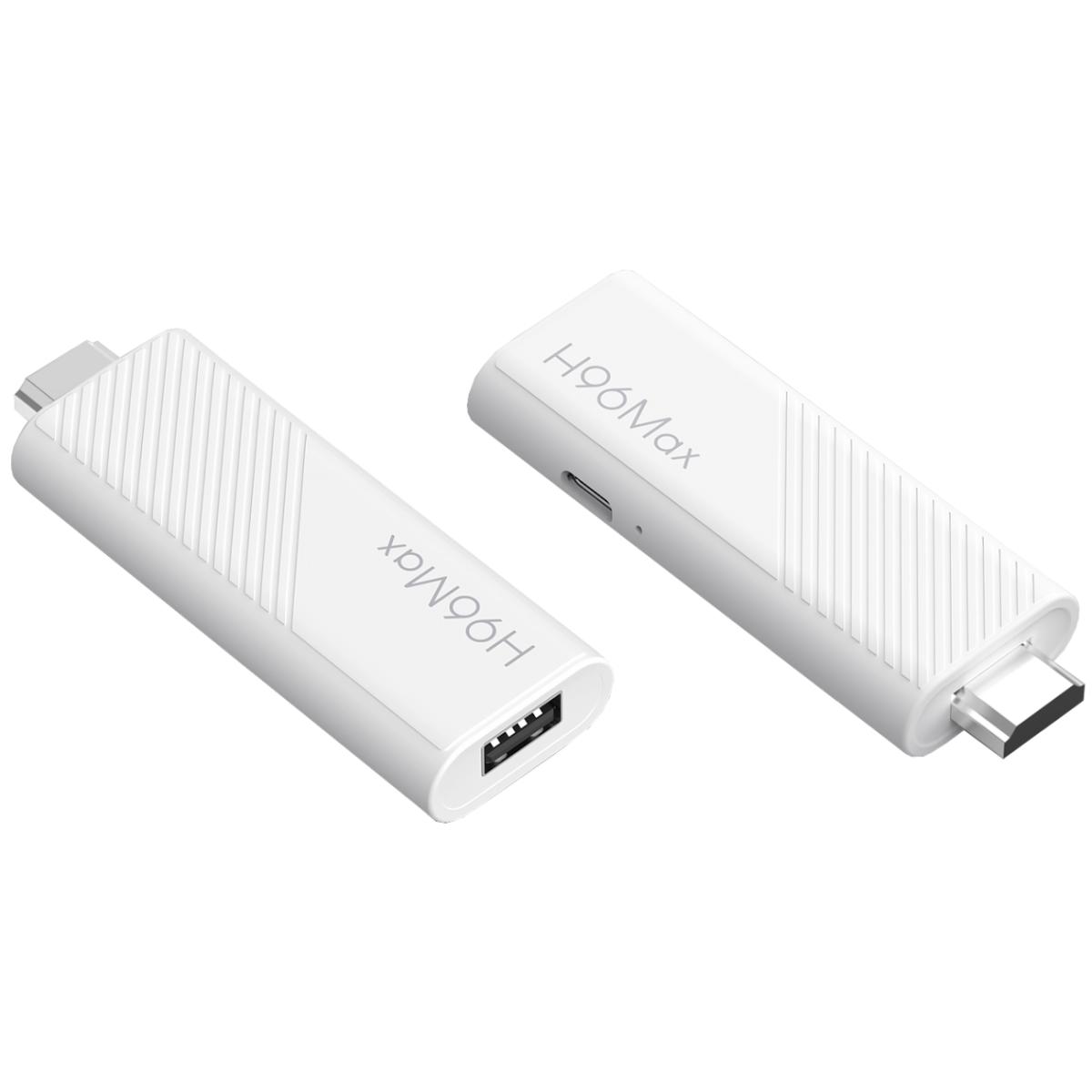 TV Медіаплеєр H96 MAX H313 TV Stick 2/16Gb/ Allwinner H313/ Android 14/ WiFi 2.4G+5G/білий (H313_TV_STICK)